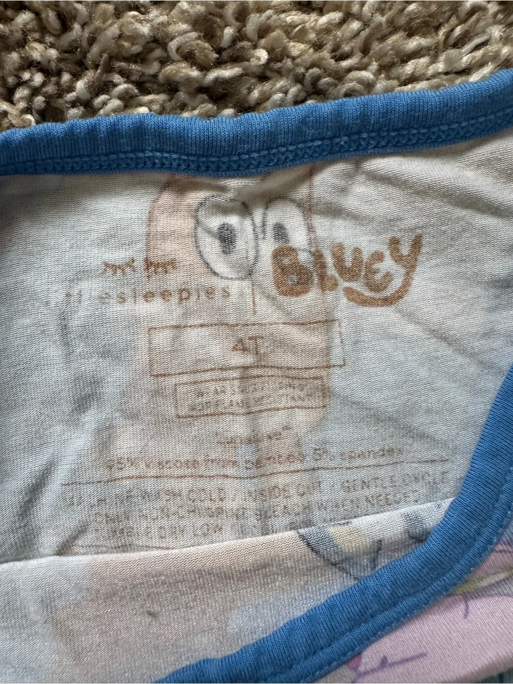 Little Sleepies Bluey Sleepytime short sleeve two-piece pajama set, 4T